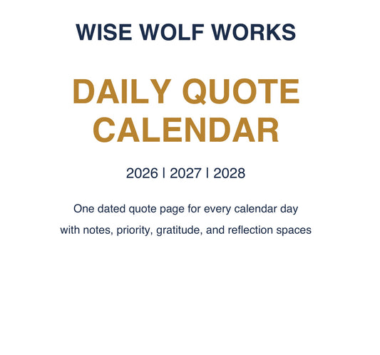 365-Day Boxed Flip Quote Calendar | 2026-2028 Printable Digital Download